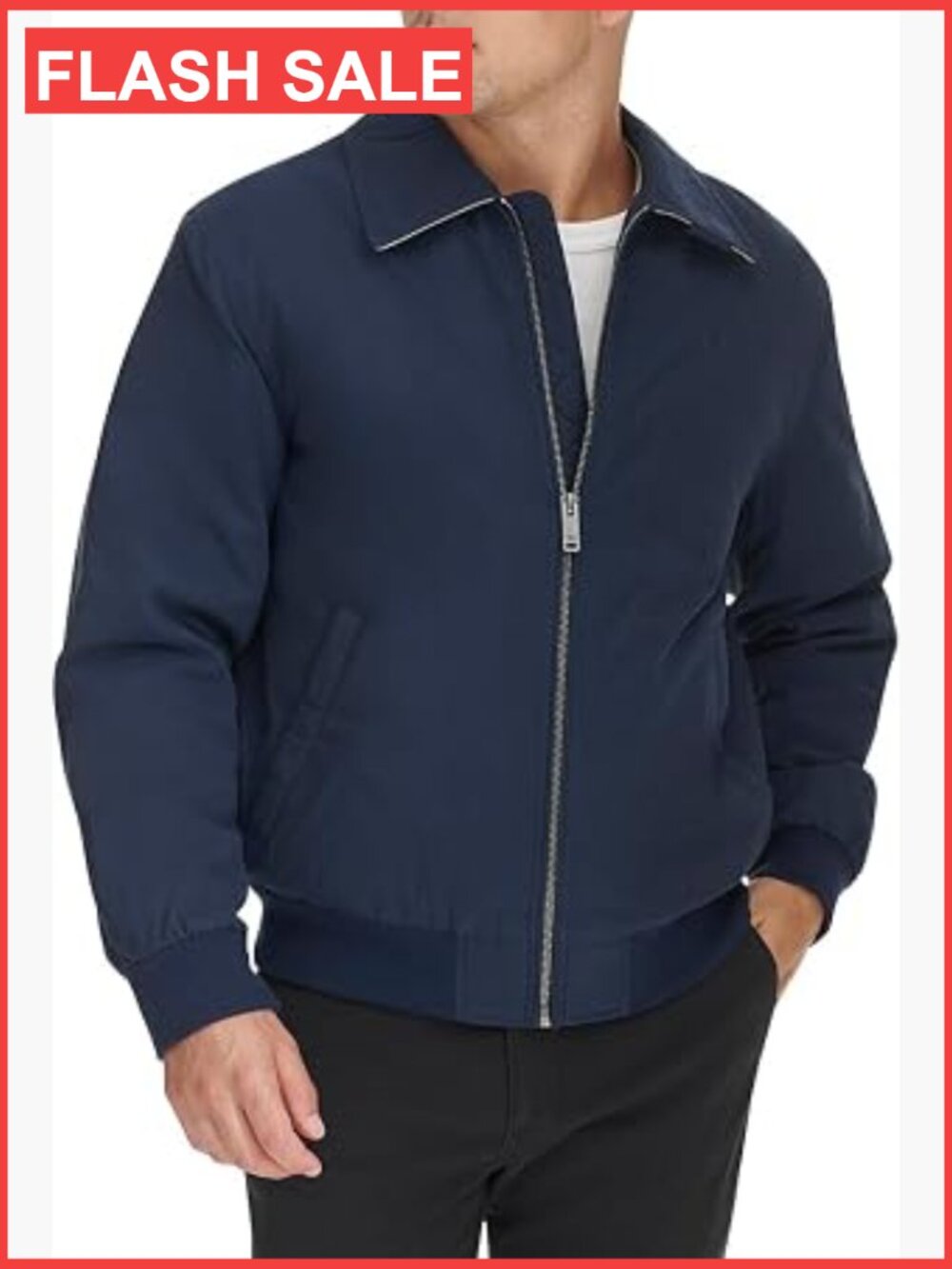 Men's Micro Twill Golf Bomber Jacket Performance Outerwear
